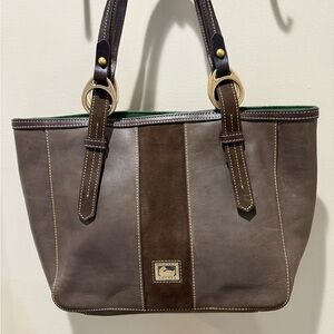 Dooney & Bourke Two-Tone Brown Leather Tote
